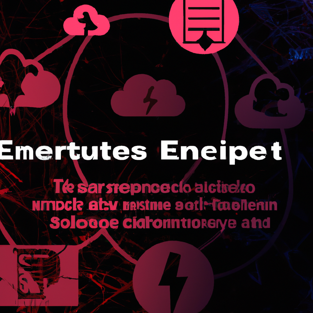 Secure cloud computing concept for enterprise with protected data transmission, security protocols, and encrypted connections. No text should be included in the image. Style: Cyberpunk, Theme: Technology